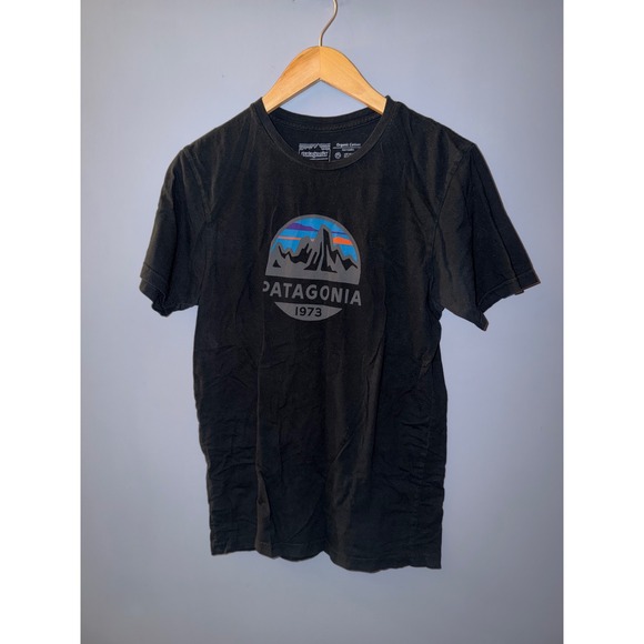 Patagonia Other - Patagonia Mens Slim Fit Organic Cotton 1973 Mountain Graphic T-Shirt Black Small